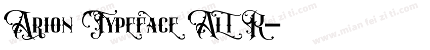 Arion Typeface Alt R字体转换